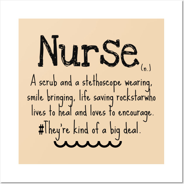 Nurse Definition, Nursing Gift, Nurse Life, Nurse Hero Wall Art by NooHringShop